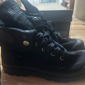 Palladium Black Lace Up Boots